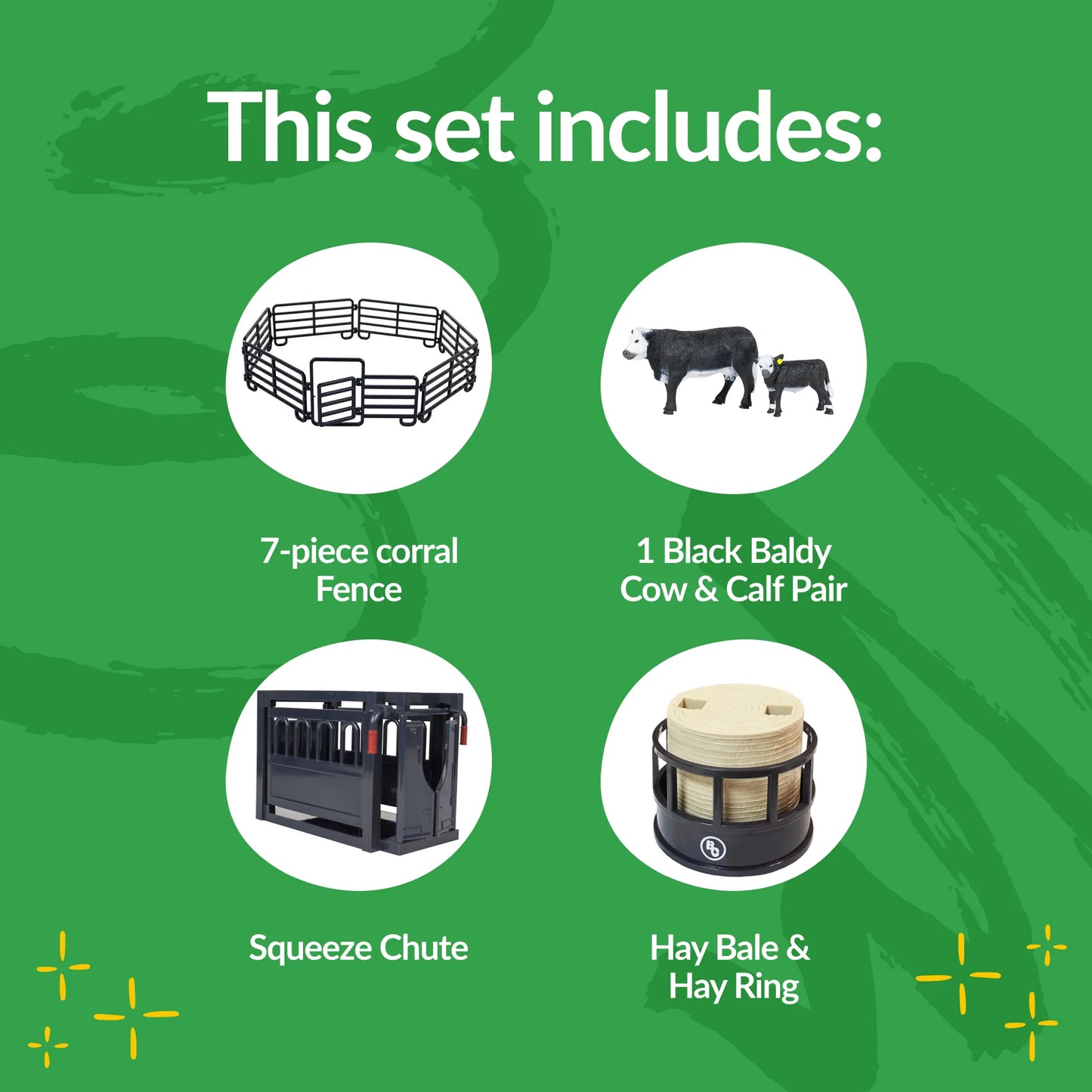 Toy Black Baldy Ranch Set