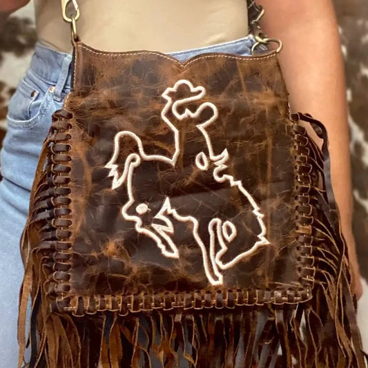 Bronc Fringe Leather Crossbody