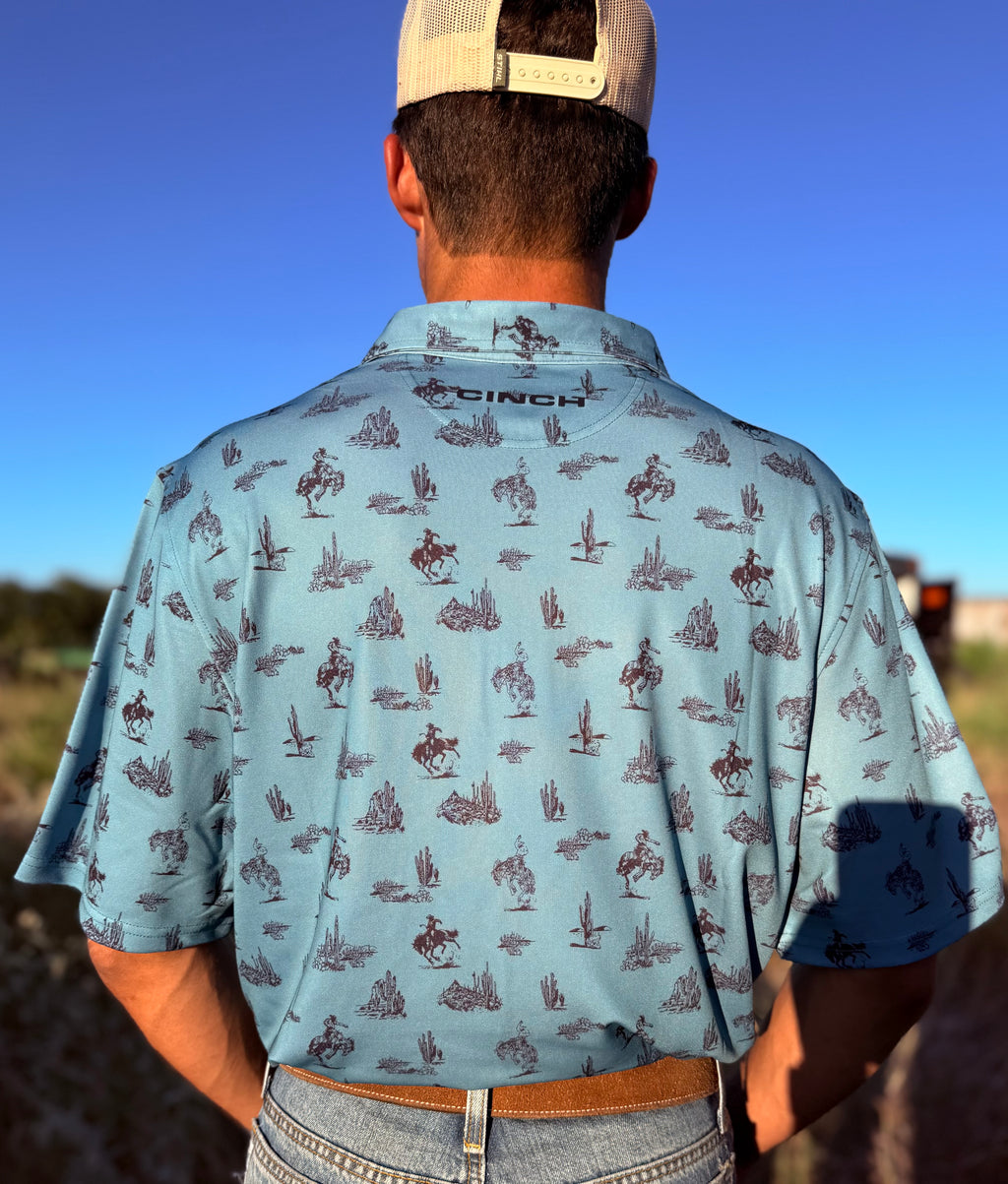 Cinch Men's Buckin Bronc Arenaflex Polo