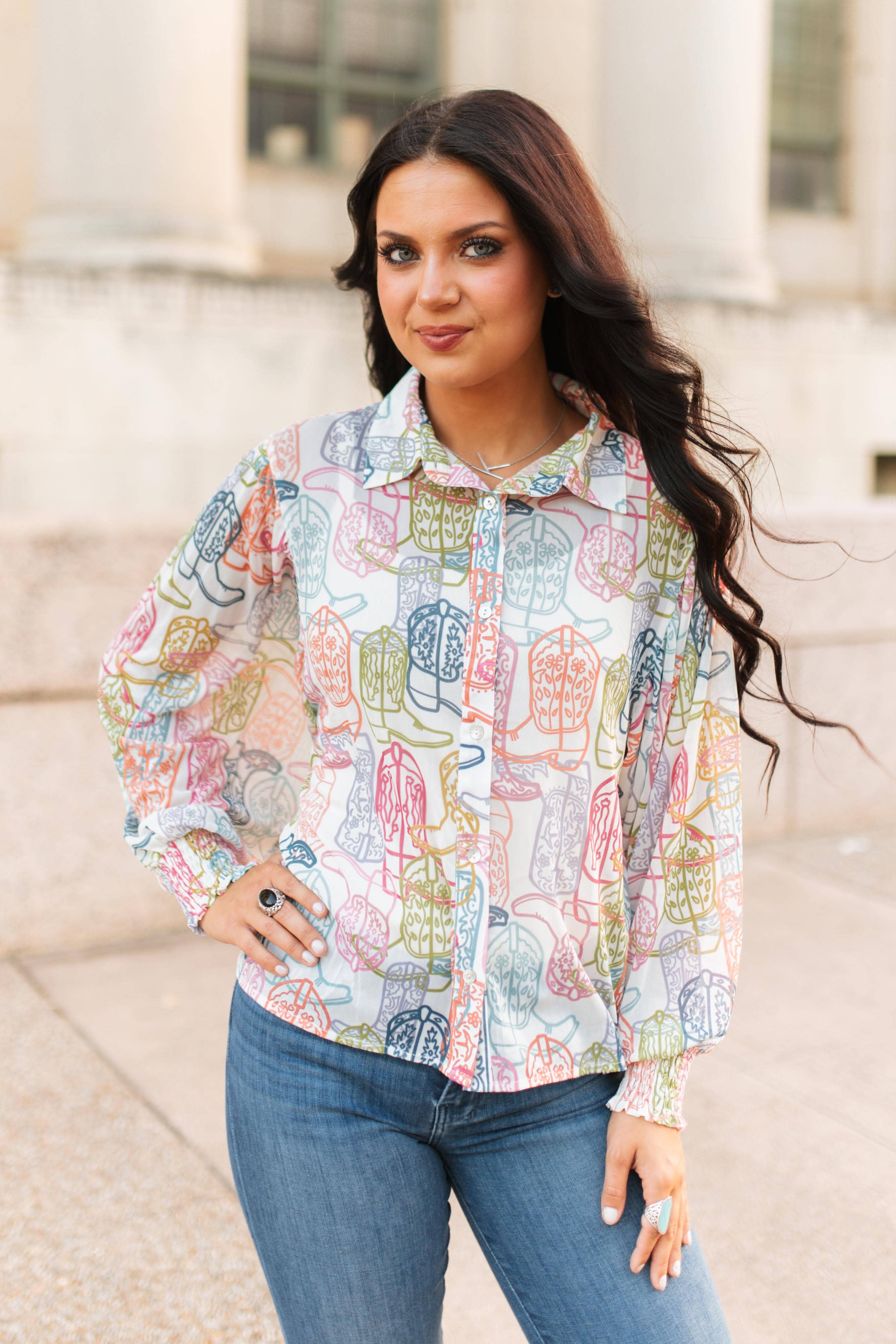 Neon Boot Blouse