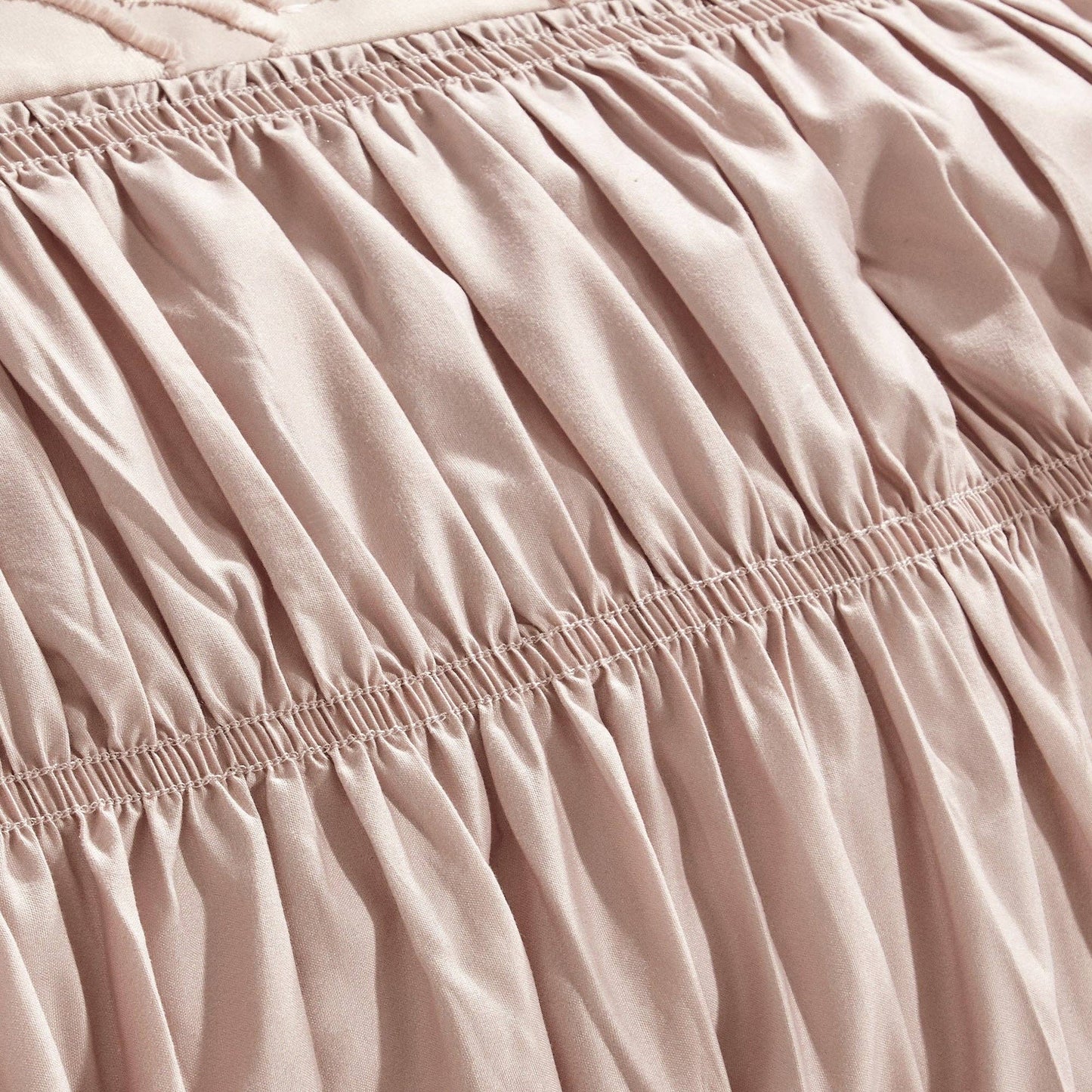 Ultra Soft Ruffle Pink Pleated Comforter - 7 Piece Set