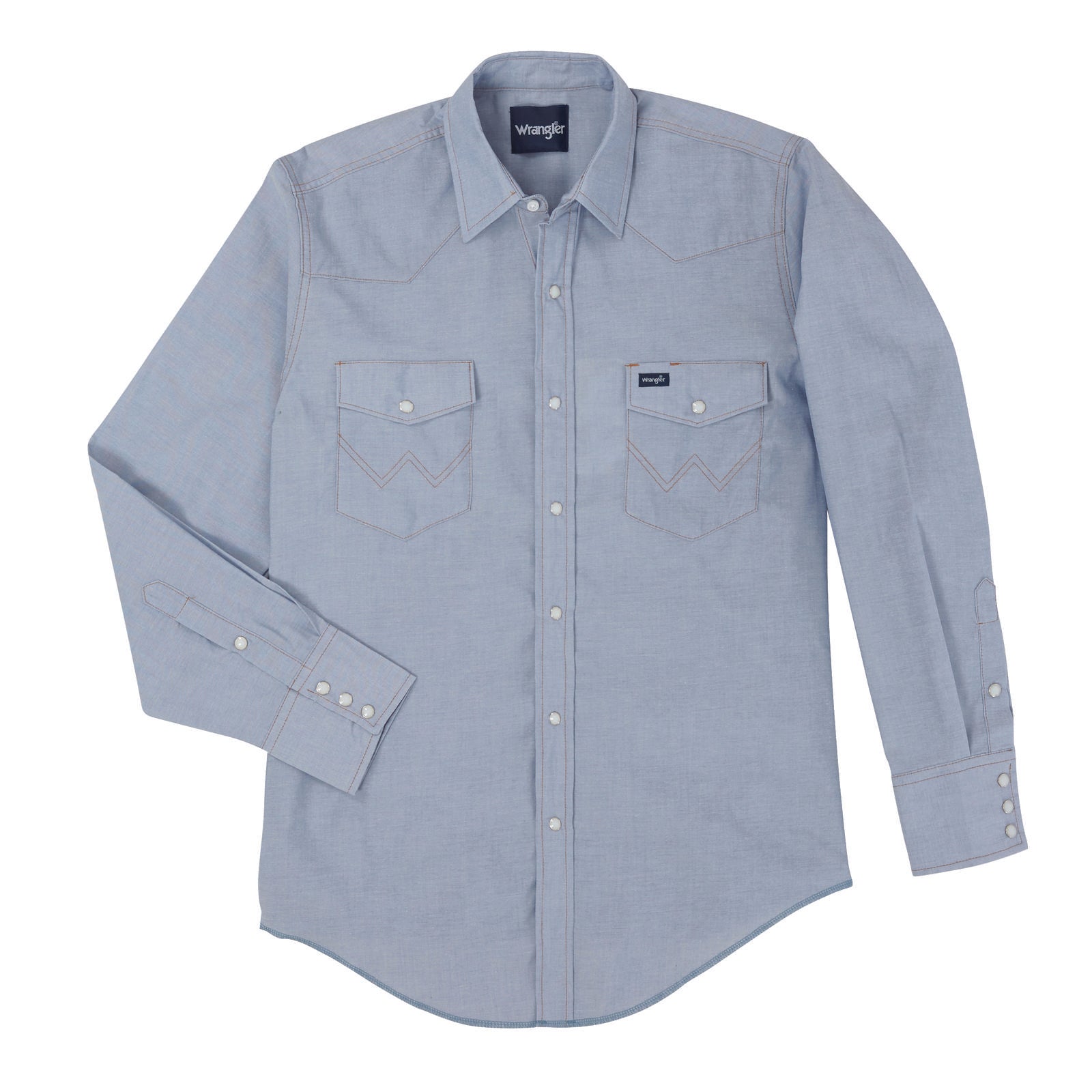Wrangler Men's Western Chambray Long Sleeve Workshirt