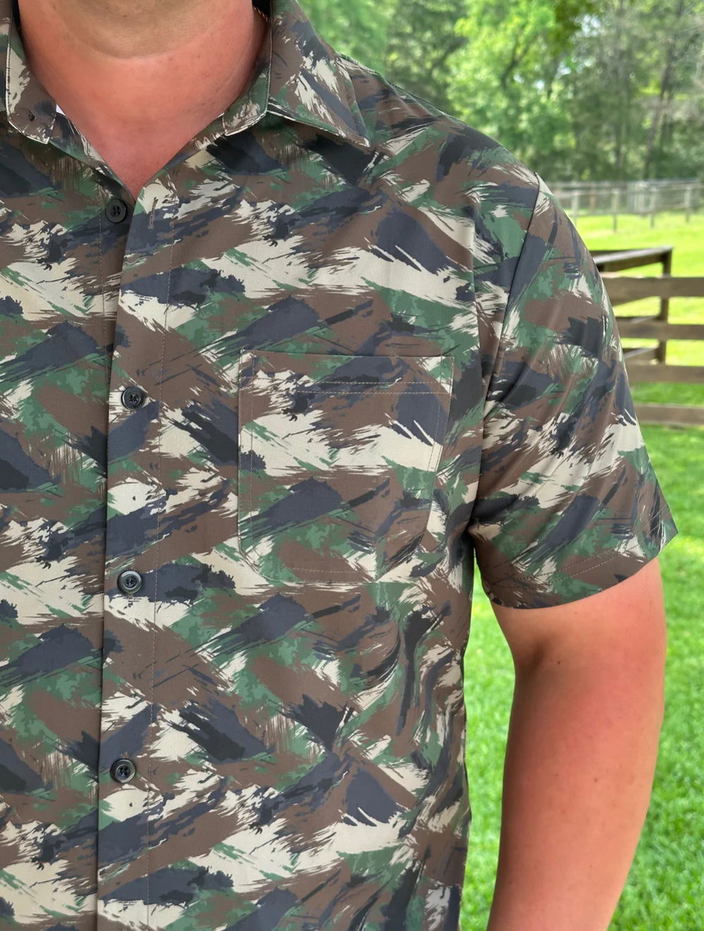 Camo Men's Performance Button Down