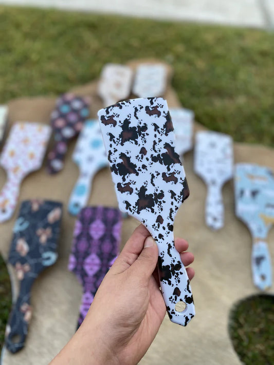 Cowprint Hair Brush