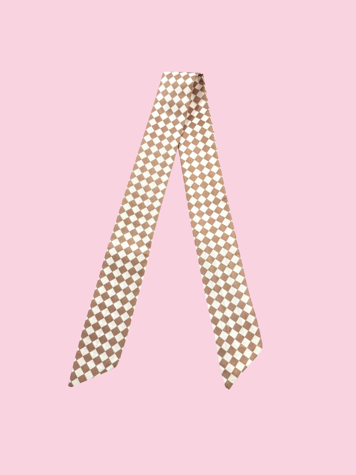 Tan Checkered Twilly