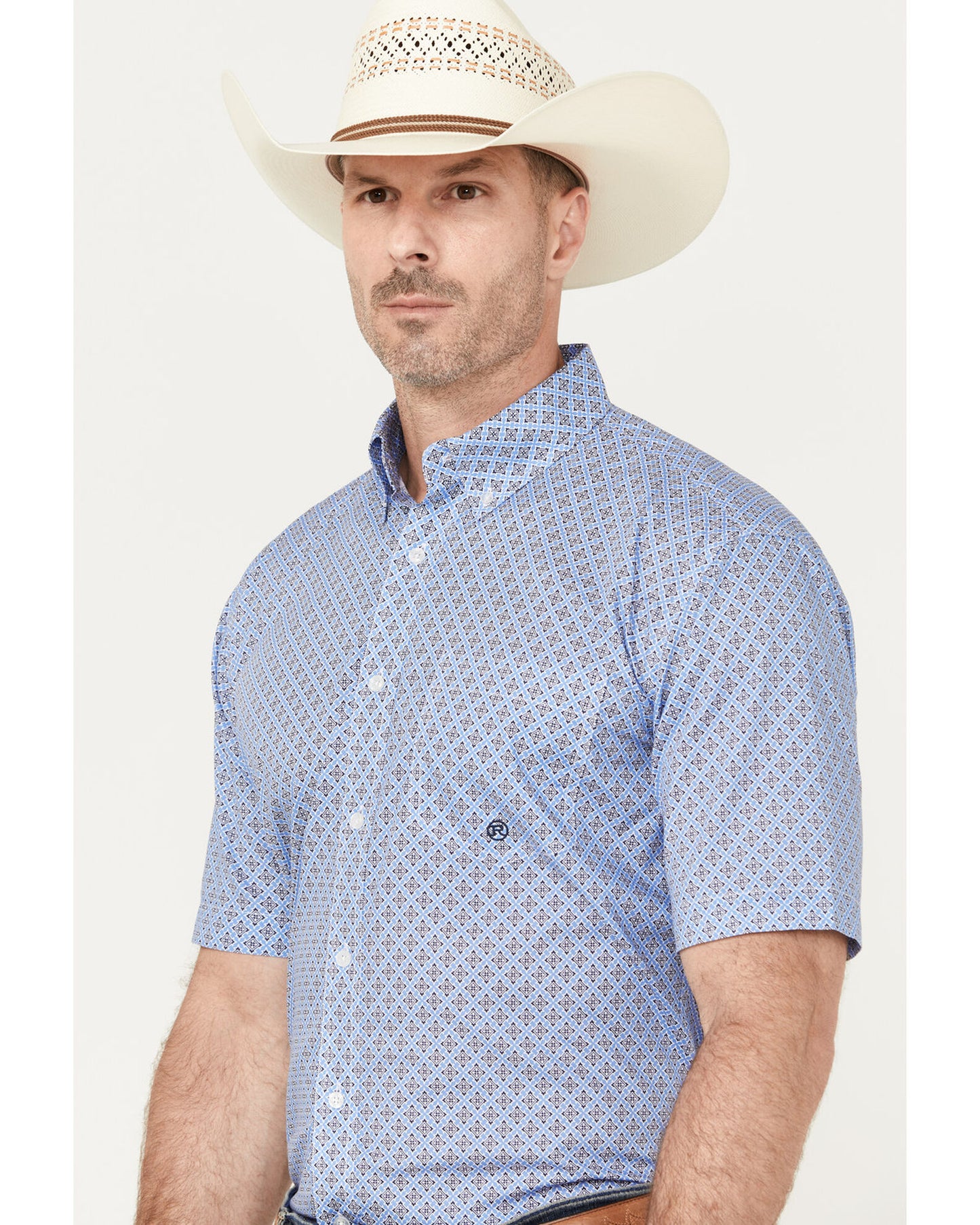 Roper Men’s Short Sleeve Thistle Foulard Western Shirt