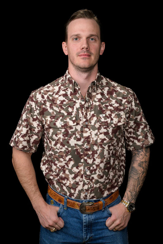 Camo Lite Short Sleeve Snap Shirt