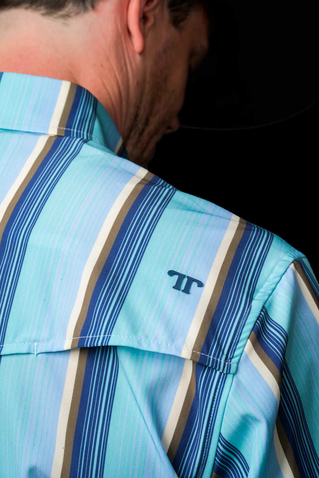 The Tristan in Blue - Short Sleeve Snap