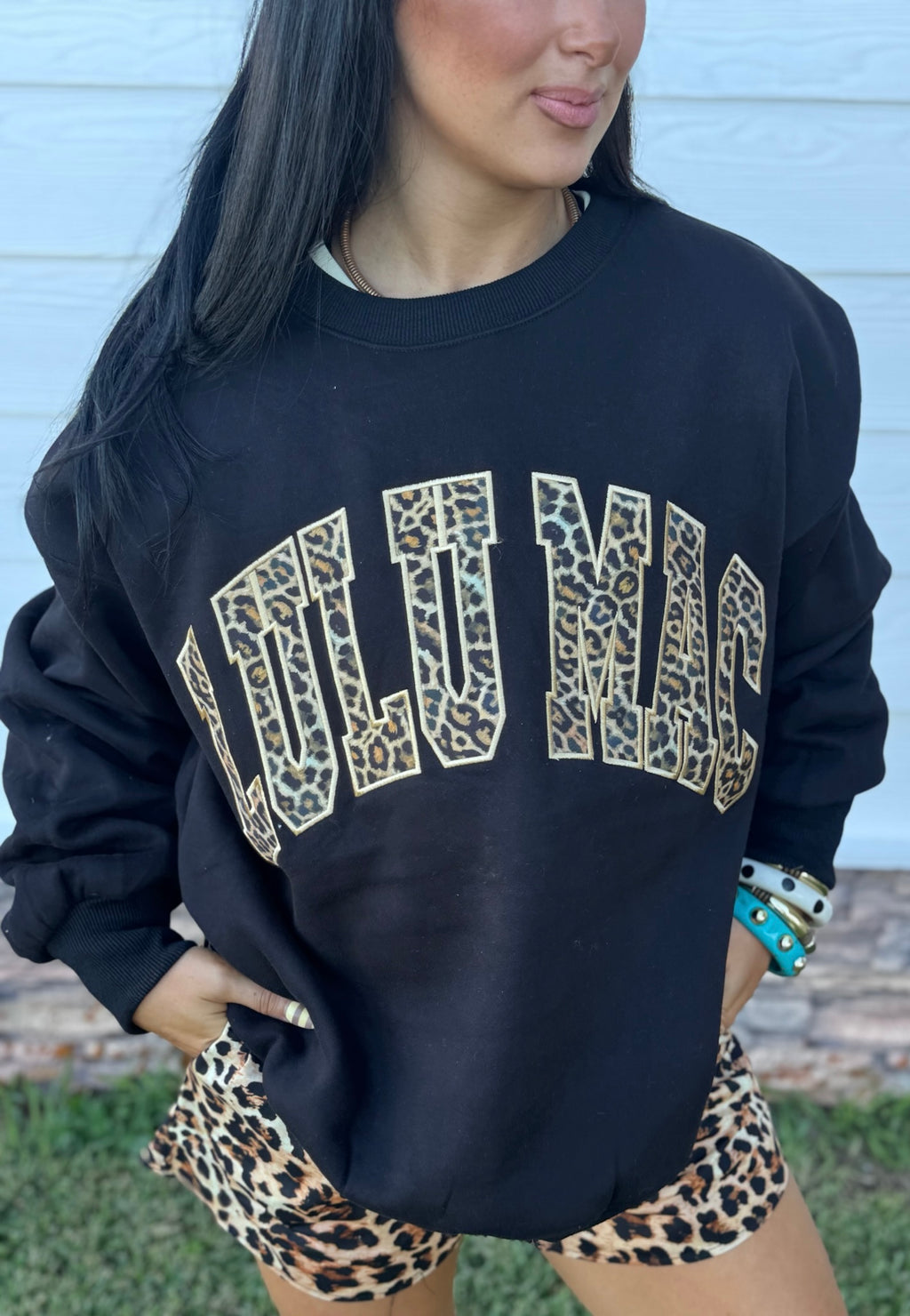 LULU MAC LEOPARD MOCK NECK