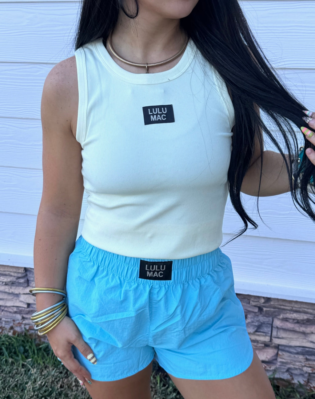 LULU MAC TURQUOISE SHORTS