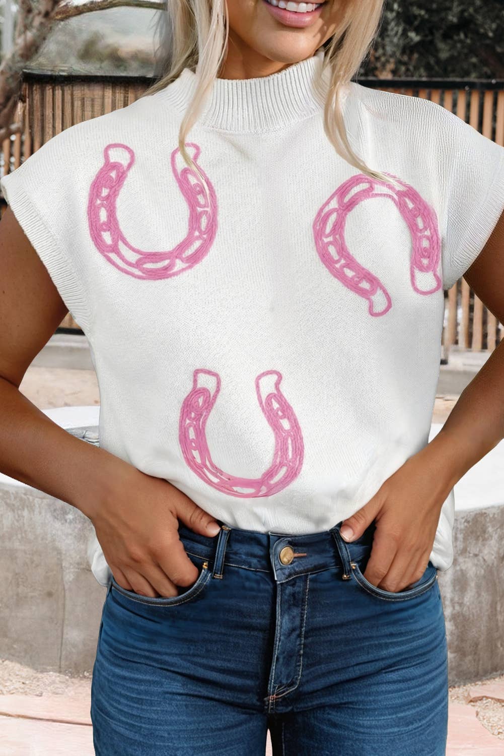 Lucky Horseshoe Sweater Tank
