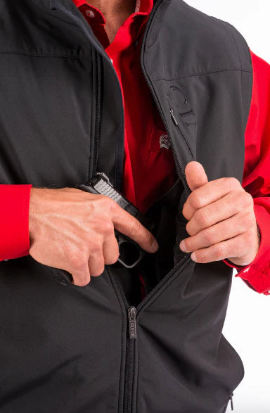Cinch Men's Black Bonded Concealed Carry Vest