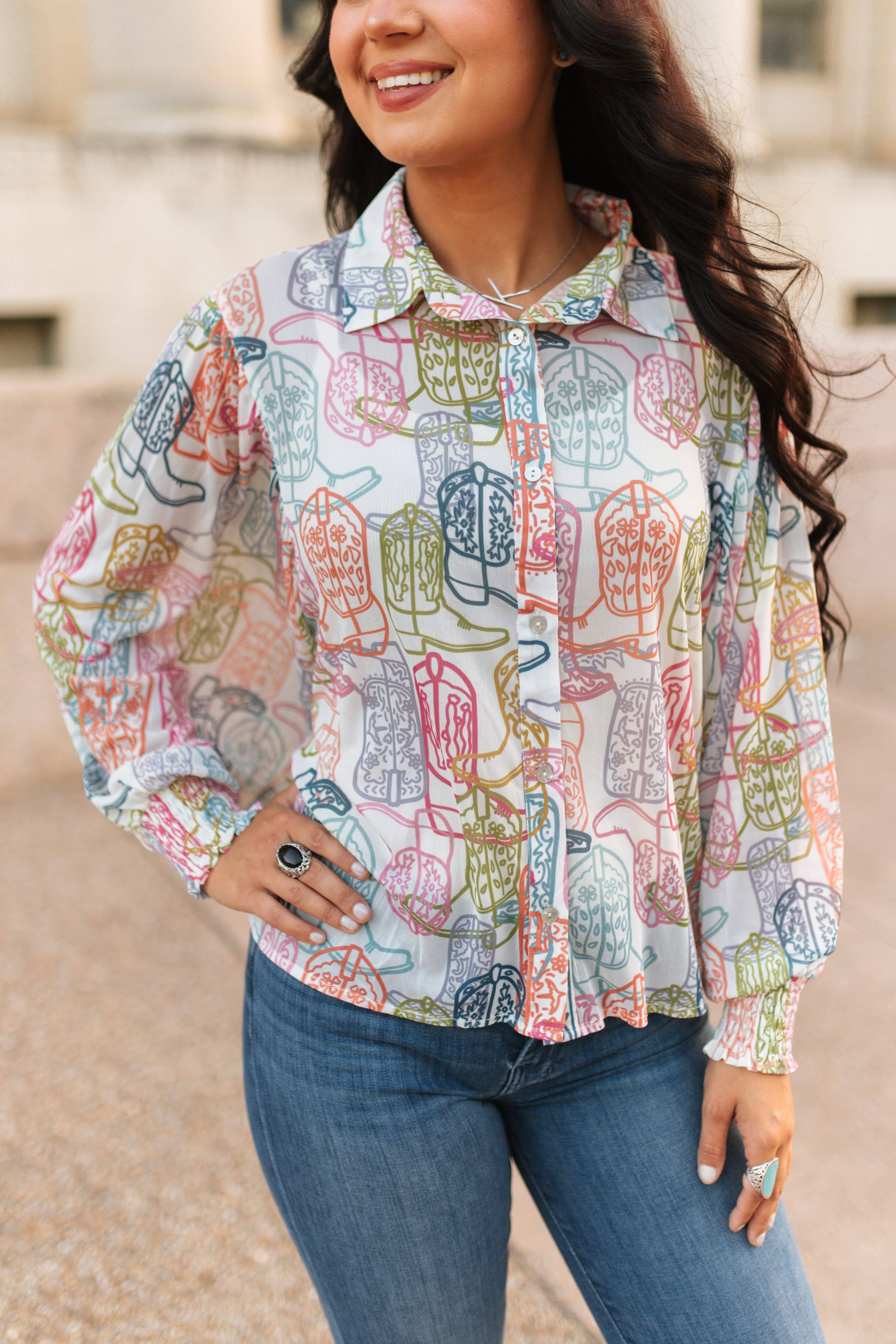 Neon Boot Blouse