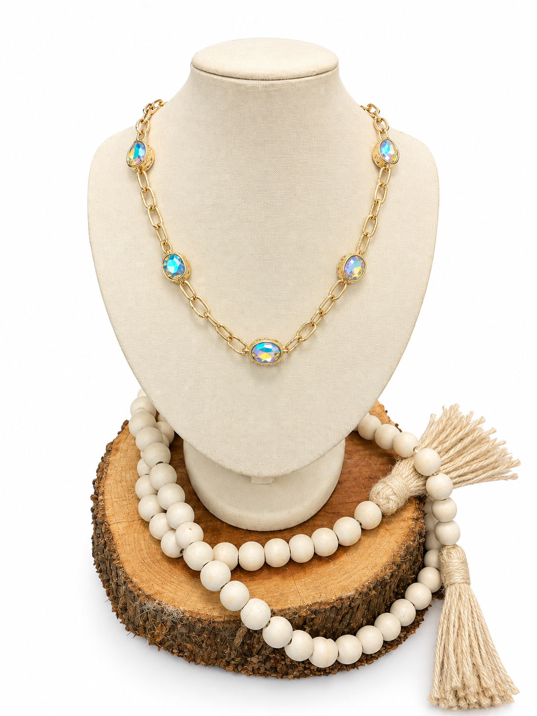 Gold Diamond Paperclip Necklace