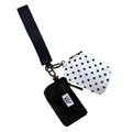 LULU MAC WRISTLET- WHITE AND BLACK POLKA DOT