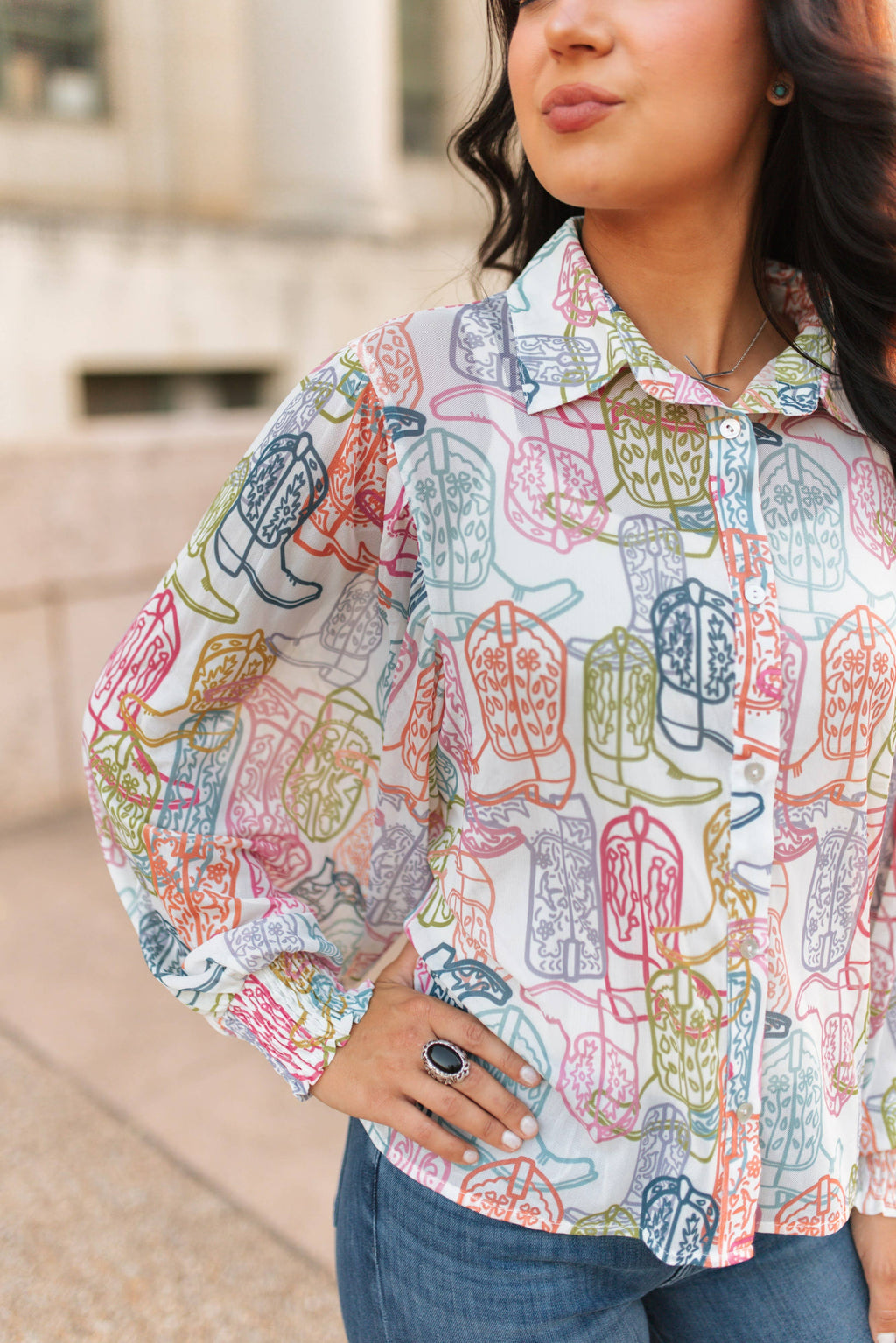 Neon Boot Blouse