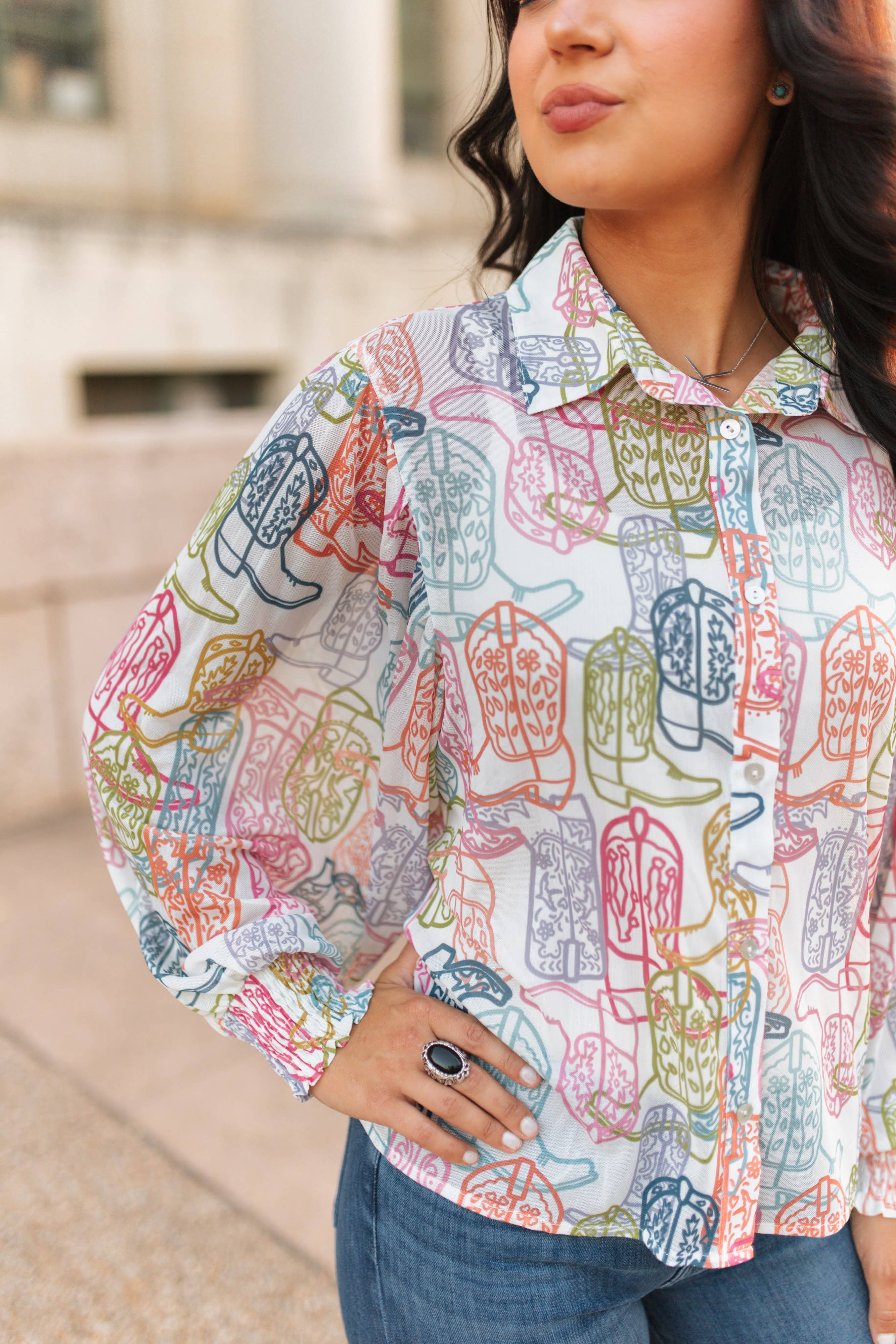 Neon Boot Blouse