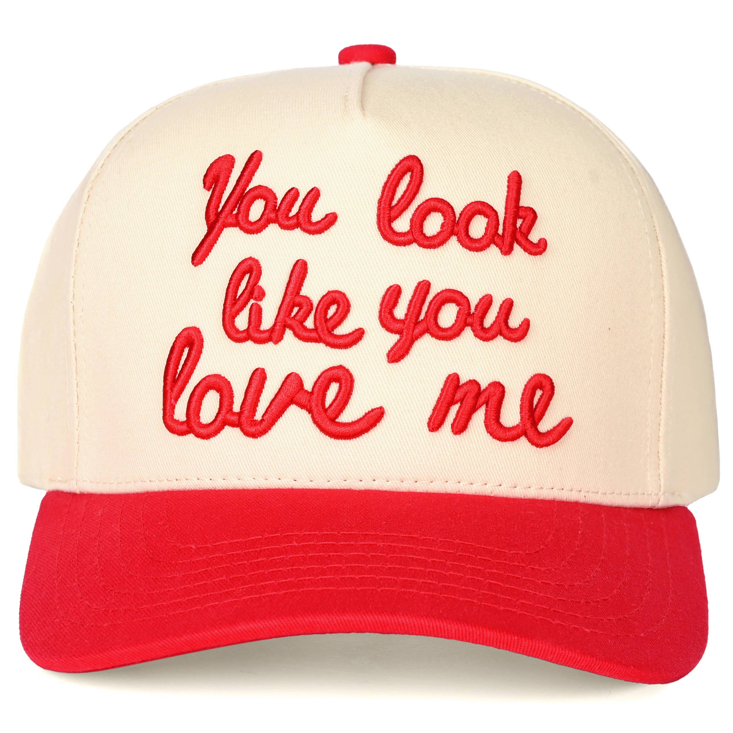 You Look Like You Love Me Trucker Hat- Red