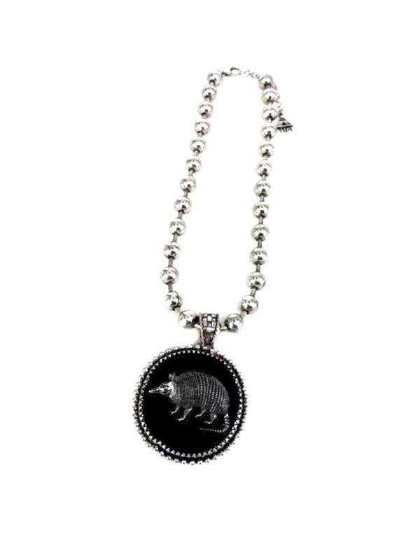 Armadillo Pendant Ball Chain Necklace