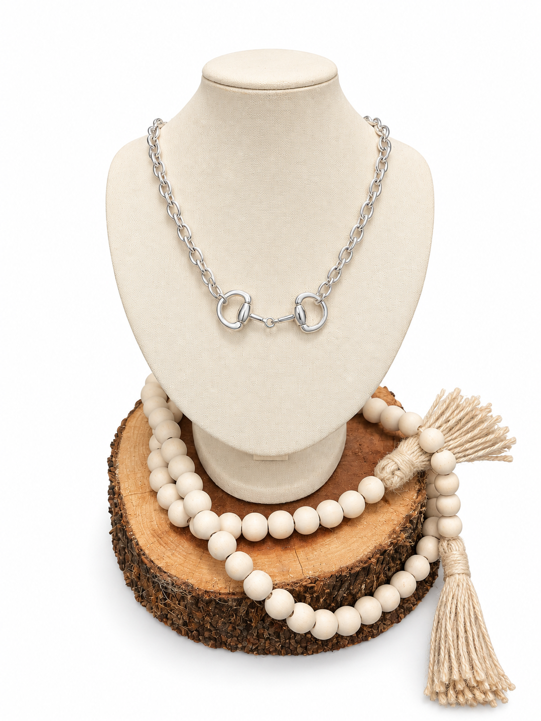 Silver Horsebit Necklace