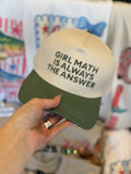 GIRL MATH TRUCKER HAT