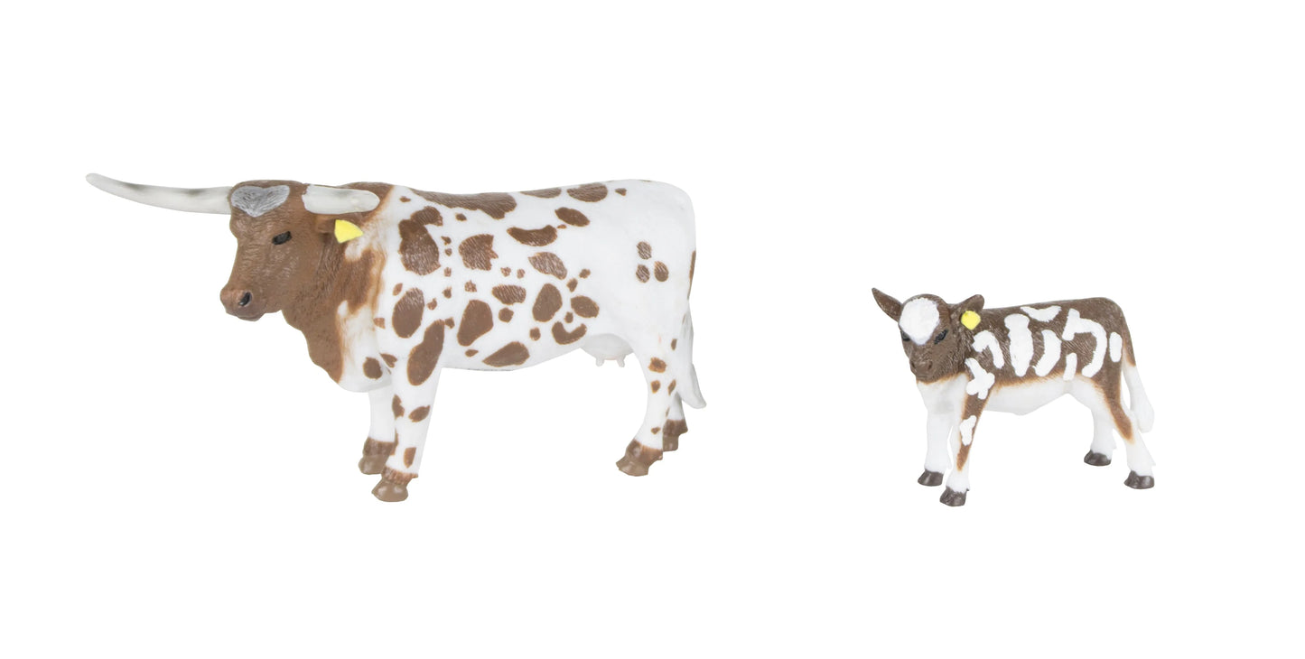 Longhorn Cow Calf Pair Toy