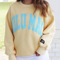 LULU MAC PUFF LIGHT BLUE & BUTTER SWEATSHIRT