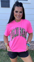LULU MAC MOSSY OAK HOT PINK TEE