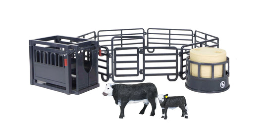 Toy Black Baldy Ranch Set