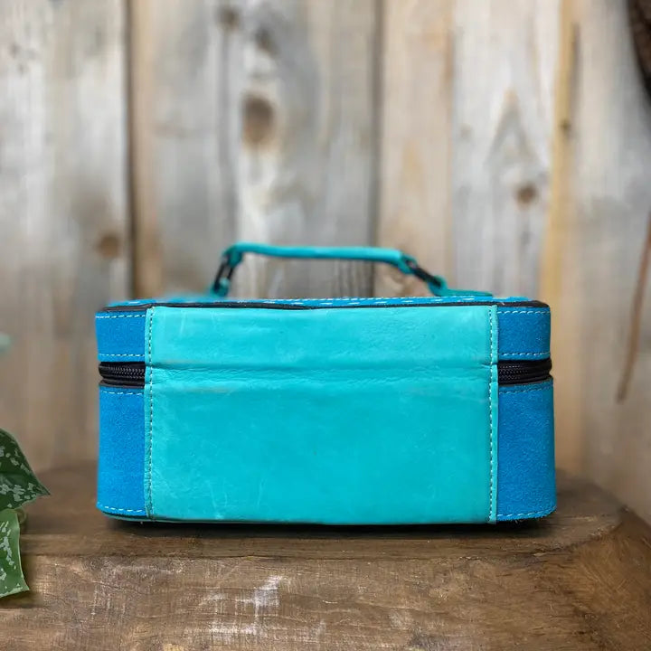 Blue Boot Stitch Jewelry Box