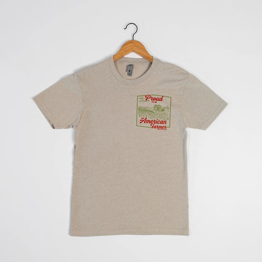 Western 'Proud American Farmer' Stone Graphic Tee