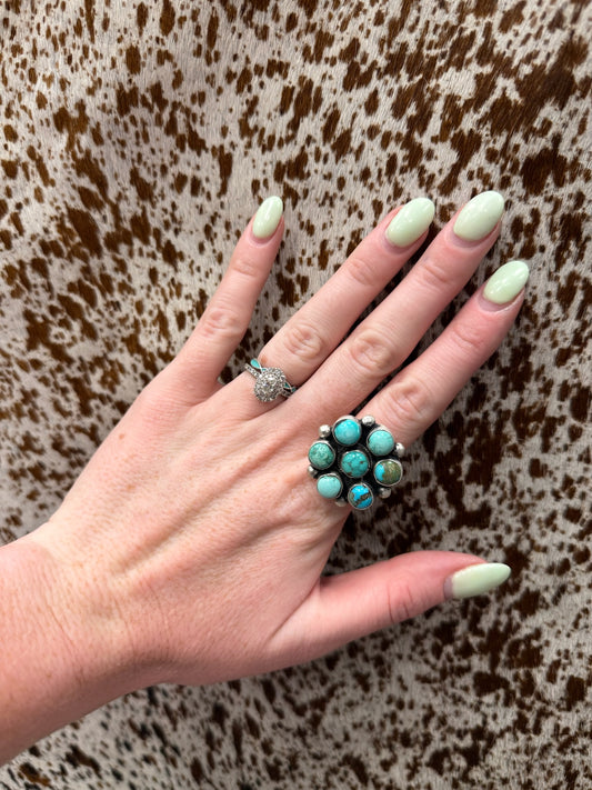 Adjustable 7 Stone Ring