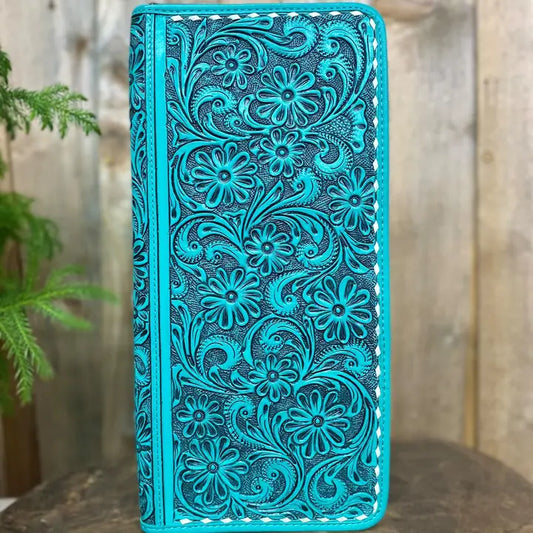Tooled Turquoise Jewelry Case