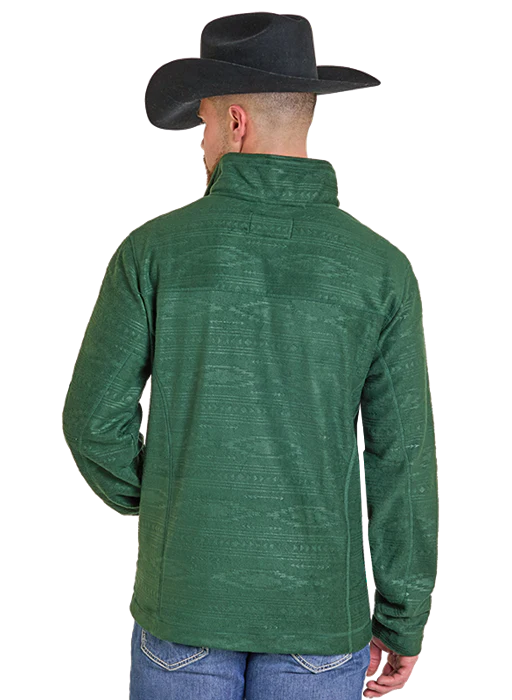 Panhandle Men's Hunter Green Embossed Fleece Pullover