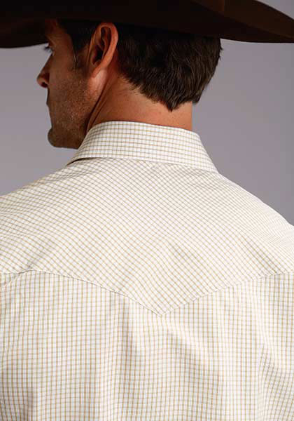 Stetson Gold Two Stripe Check Long Sleeve