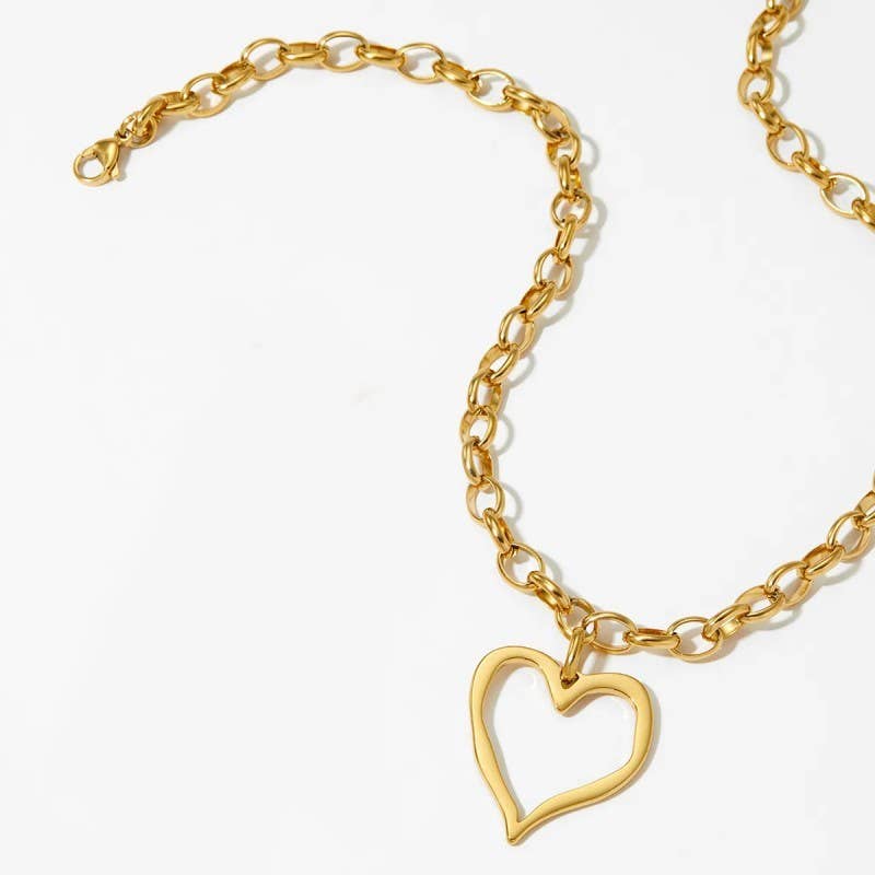 Hollow Heart Necklace