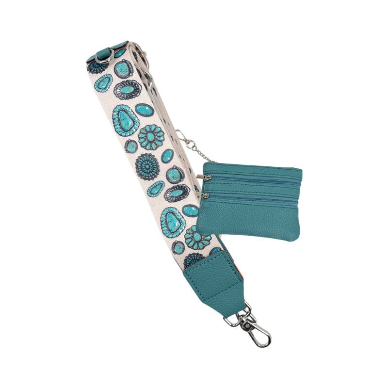LULU MAC WHITE CONCHO WRISTLET KEYCHAIN