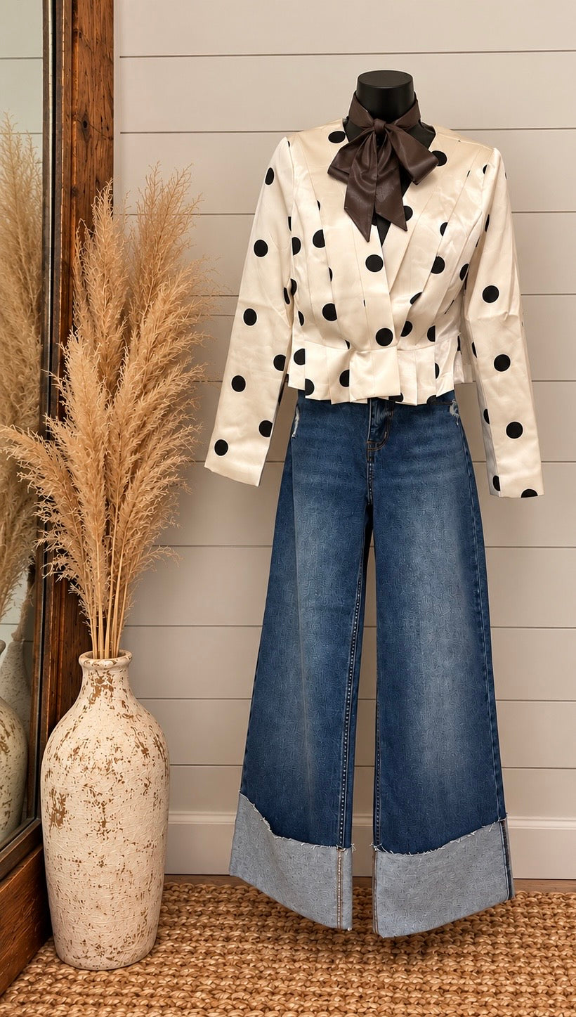 Darlin Dots Pleated Jacket