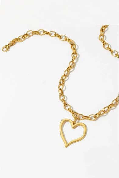 Hollow Heart Necklace