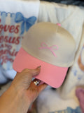 BOW TRUCKER HAT-PINK