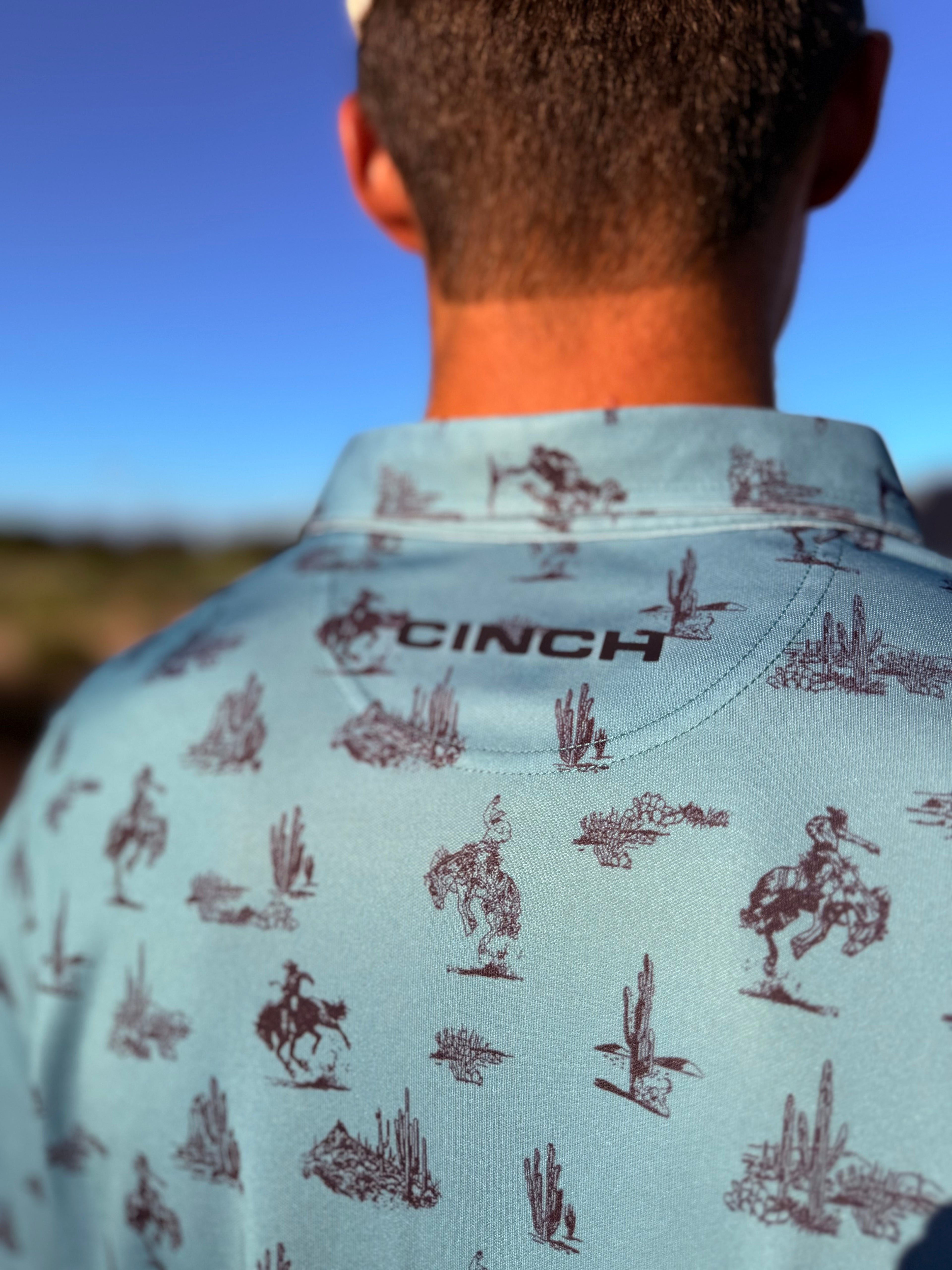 Cinch Men's Buckin Bronc Arenaflex Polo
