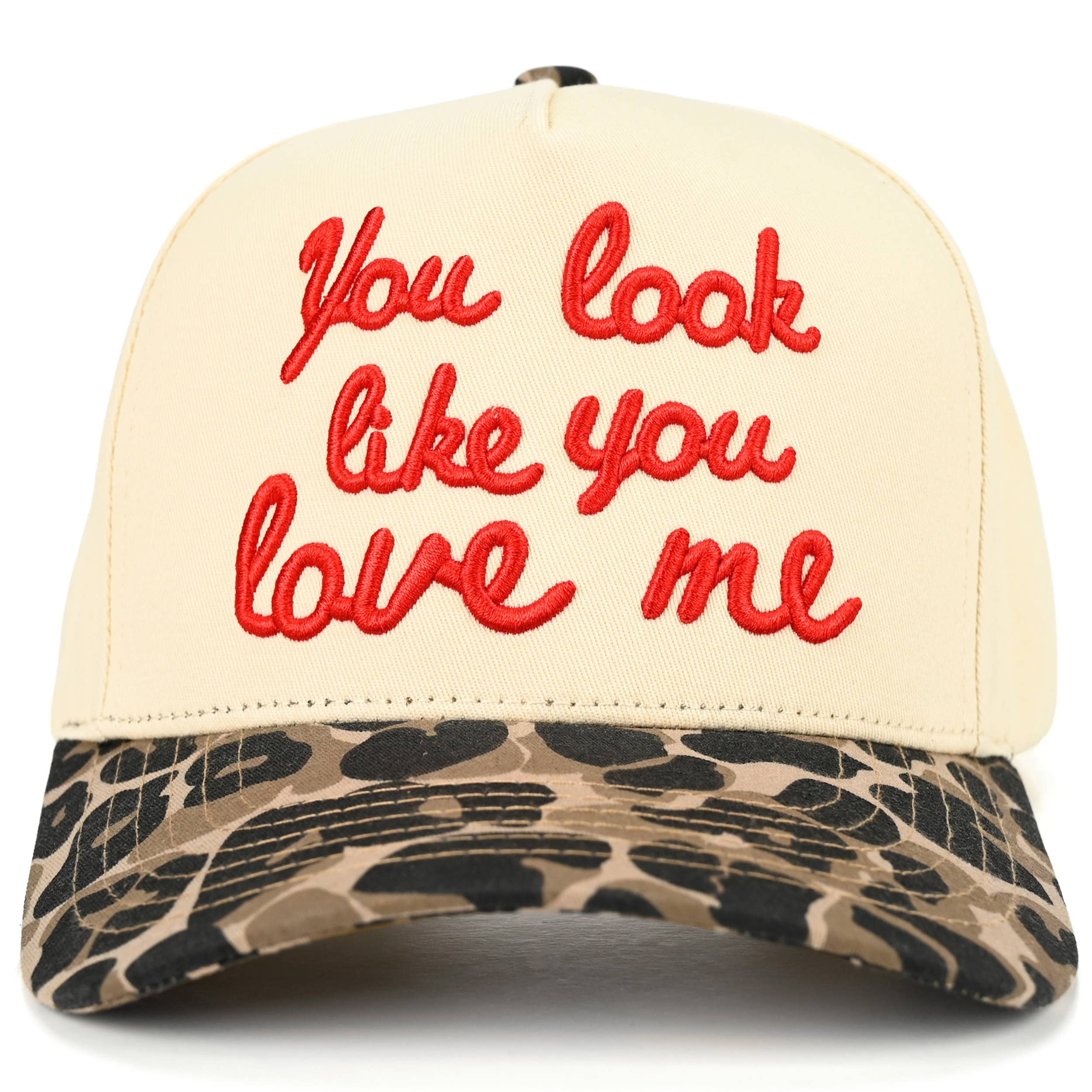 You Look Like You Love Me Trucker Hat- Leopard