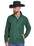 Panhandle Men's Hunter Green Embossed Fleece Pullover
