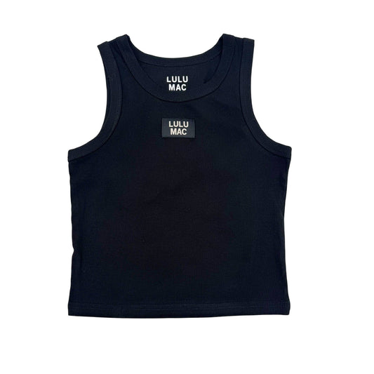 LULU MAC BLACK PATCH BLACK TANK