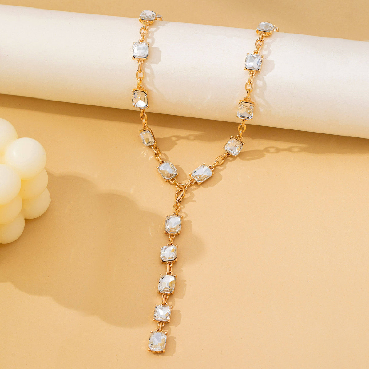 Crystal Lariat Necklace