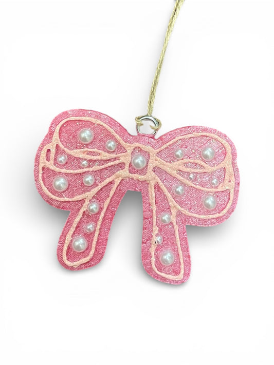 Pink Pearl Bow Freshie