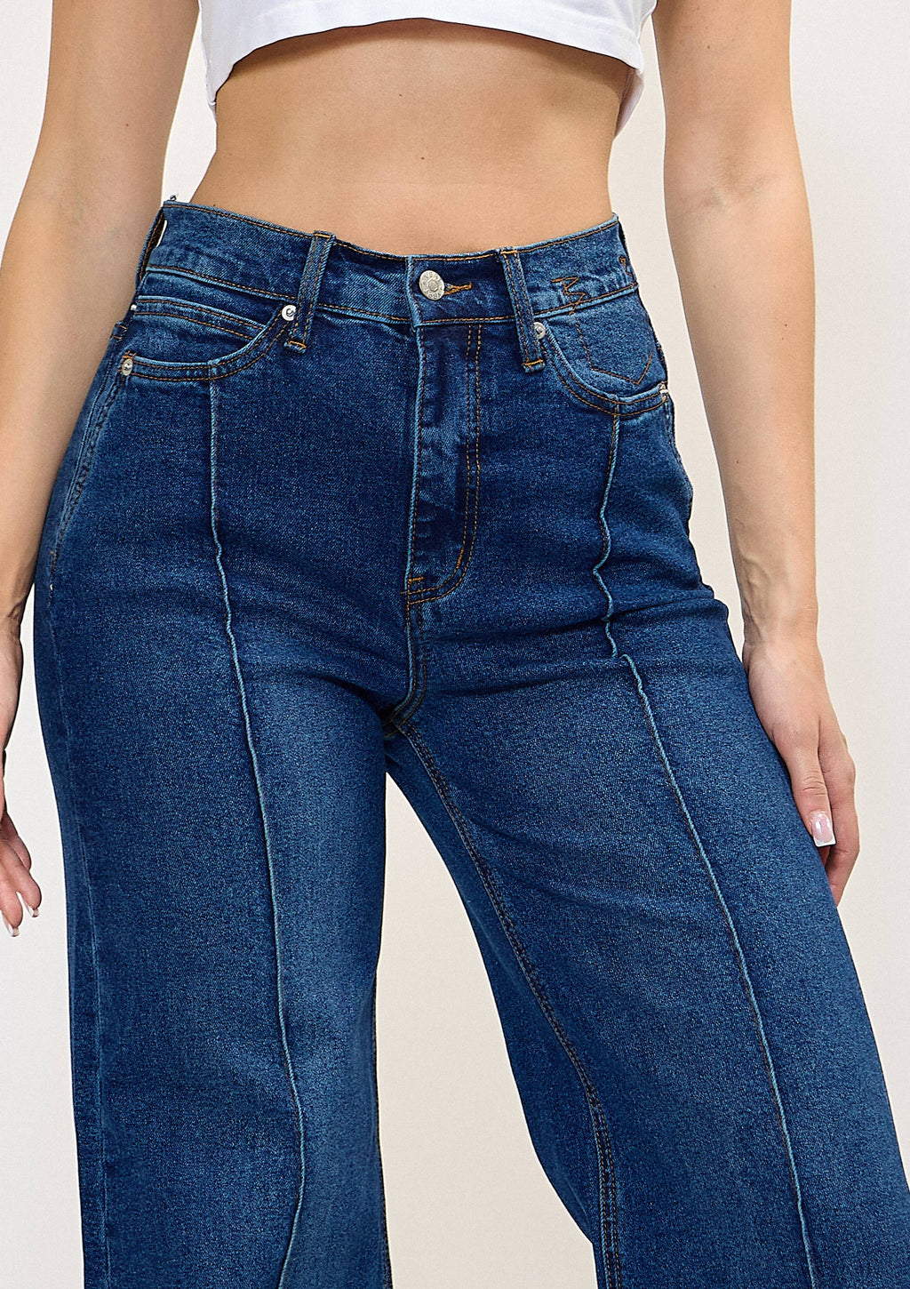 The Stacy- High Rise Cuff Jeans