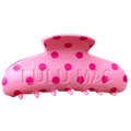 LULU MAC HAIR CLIP- LIGHT & HOT PINK POLKA DOTS