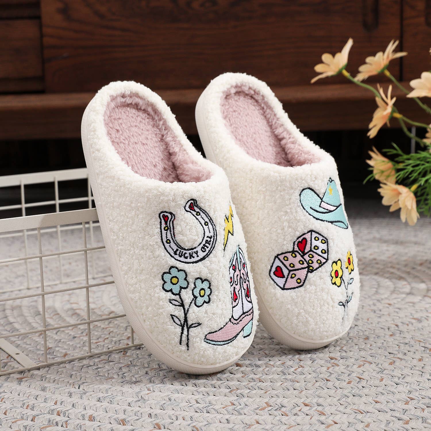 Cowboy Cozy Plush Slippers