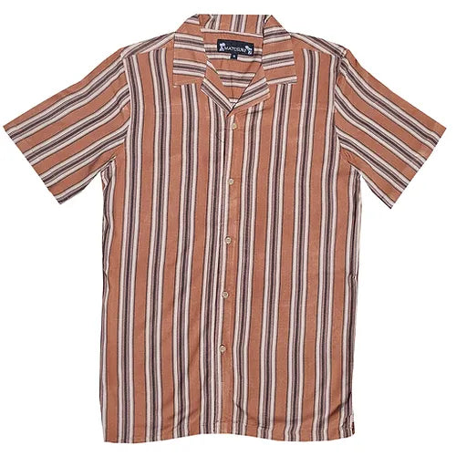 Rust Orange & White Button Down